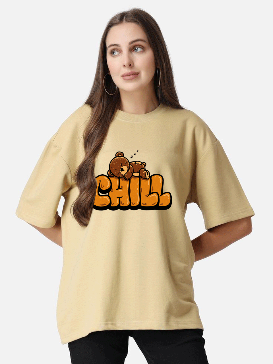 Chill Oversized Tshirt - Beige
