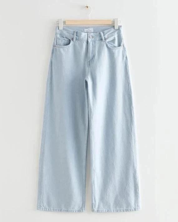 Wide Leg Jeans - Ice Blue