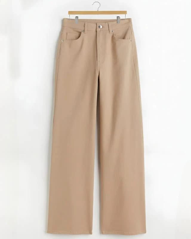Wide Leg Jeans - Mud Brown
