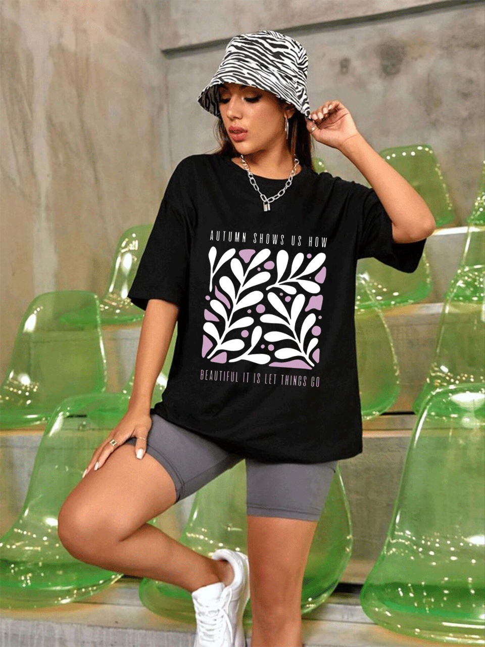 Autumn Oversized Tshirt - Black