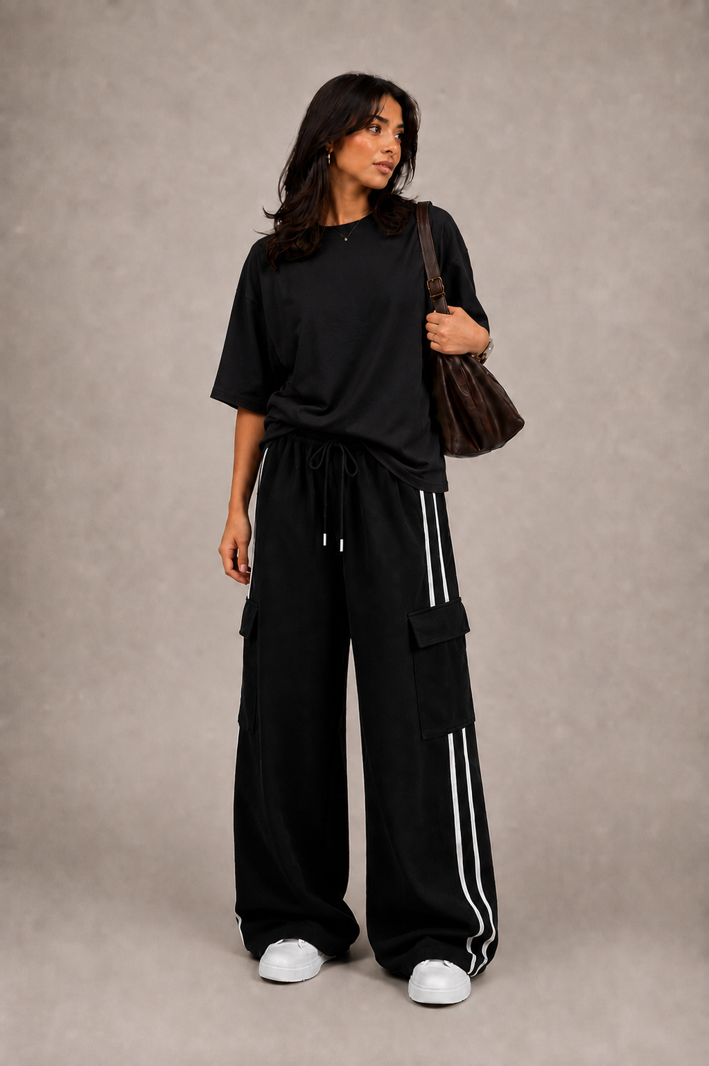 Oversized Comfort Matching Set (Cargo & Black)