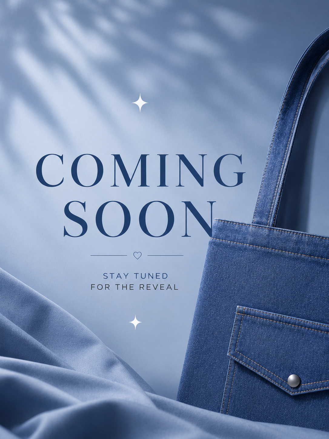 Washed Denim Blue labyrinth Zipped Tote Bag