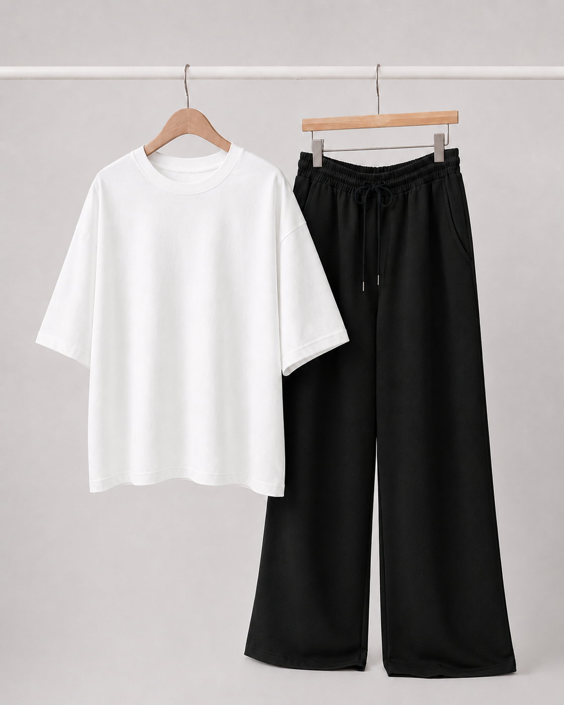 Oversized Comfort Matching Set (Black & White)