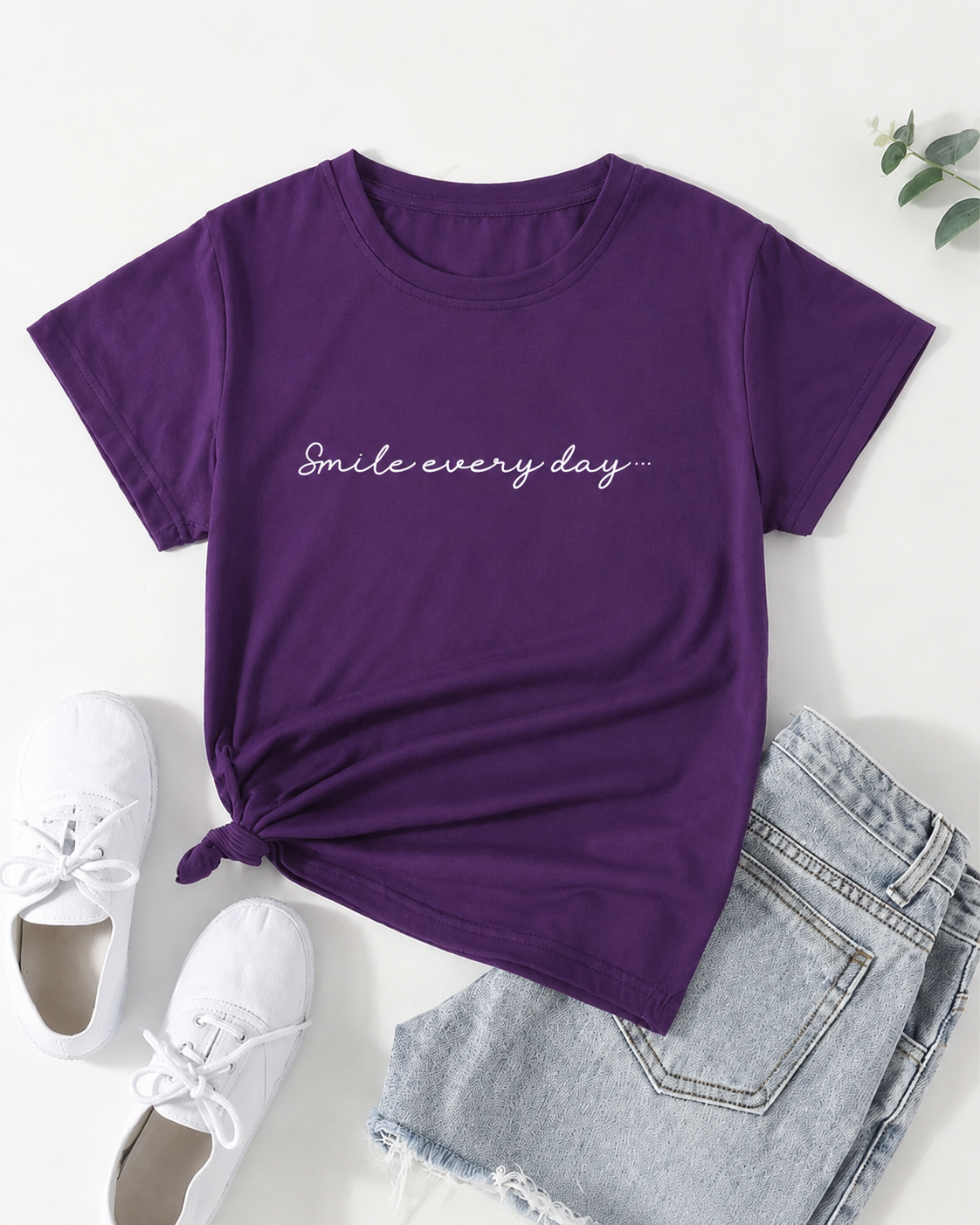 Smile Everyday Tshirt - Purple