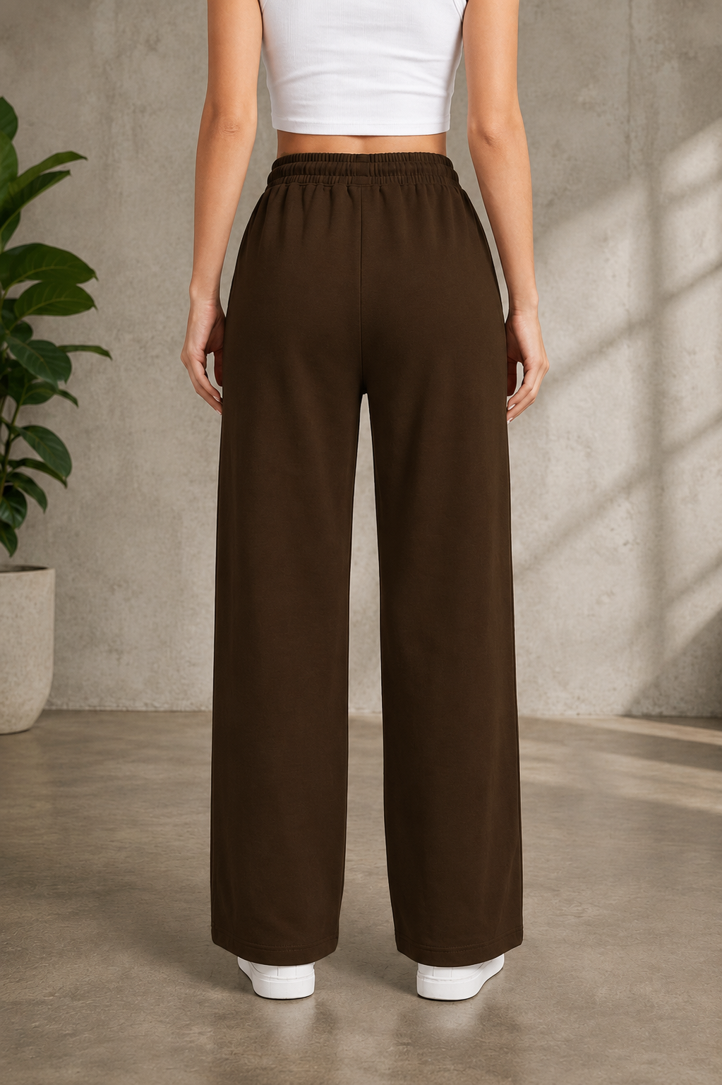 Wide Leg Trouser For Summers - Brown
