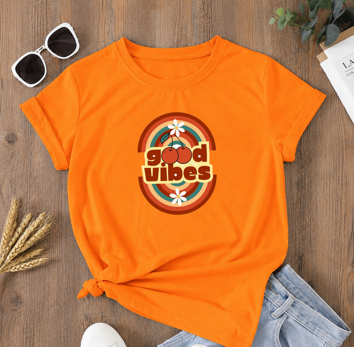 Good Vibes Orange Tshirt