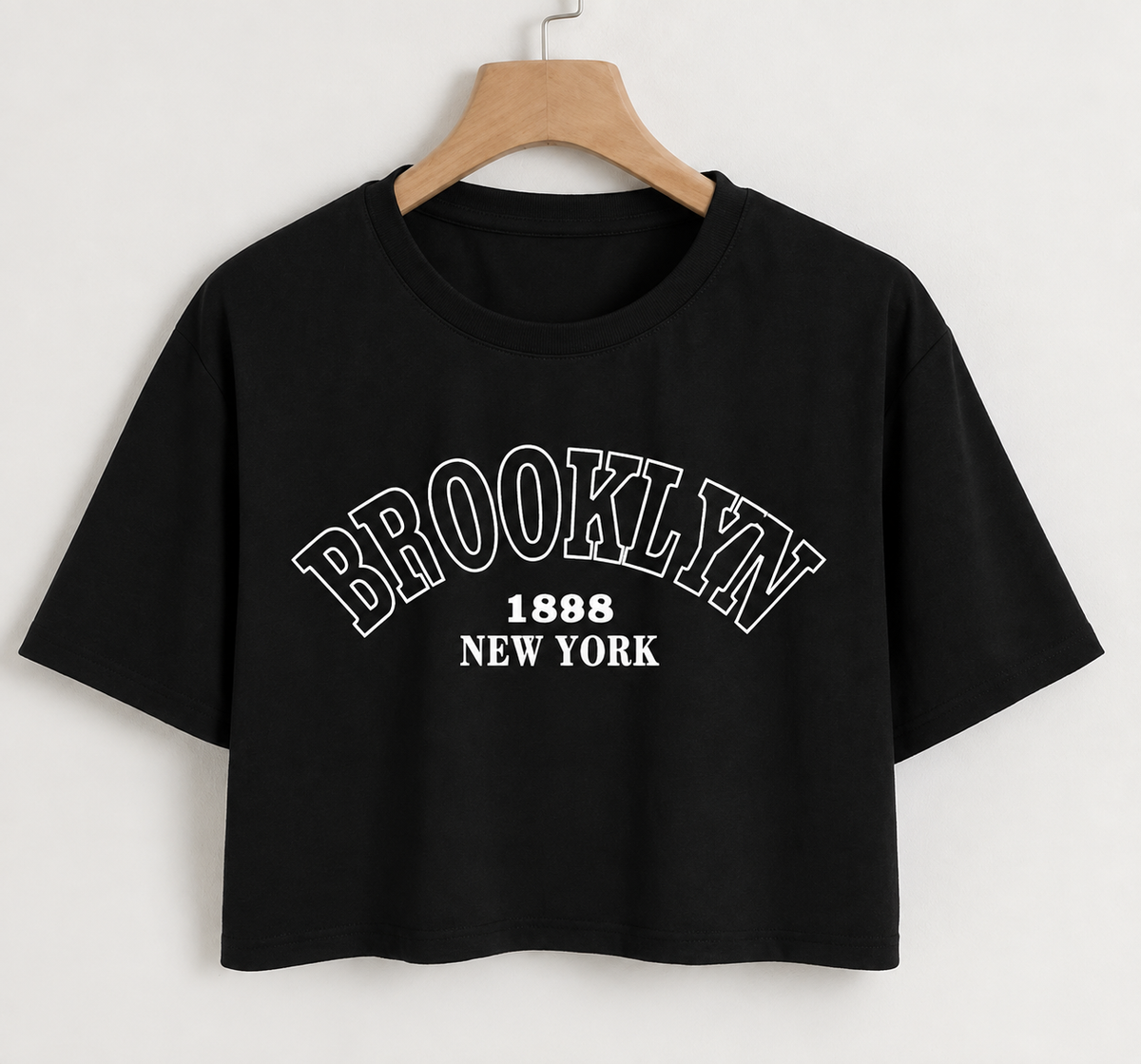 Brooklyn Crop Tshirt - Black