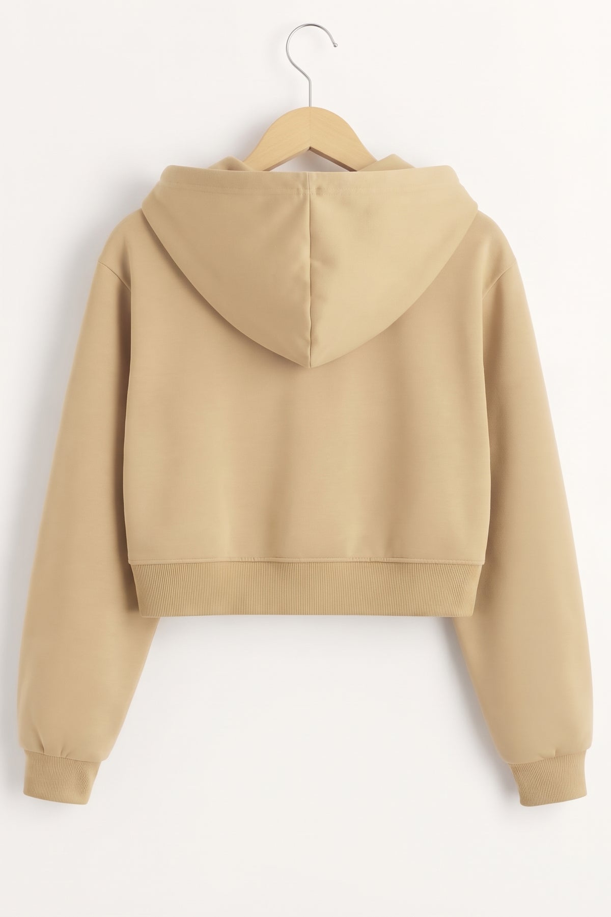 NY Sand Brown Crop Zipper