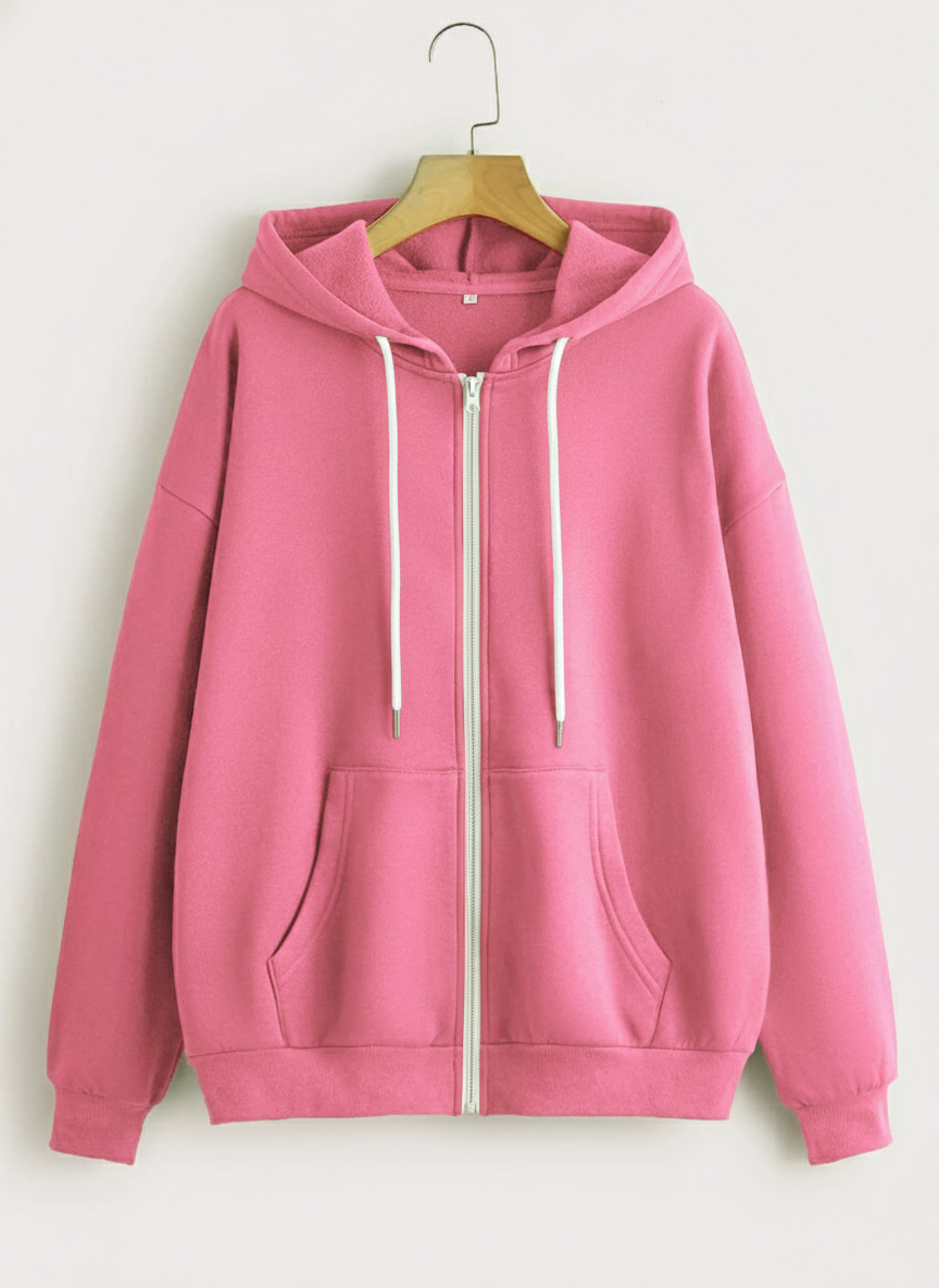 Plain Zipper - Pink