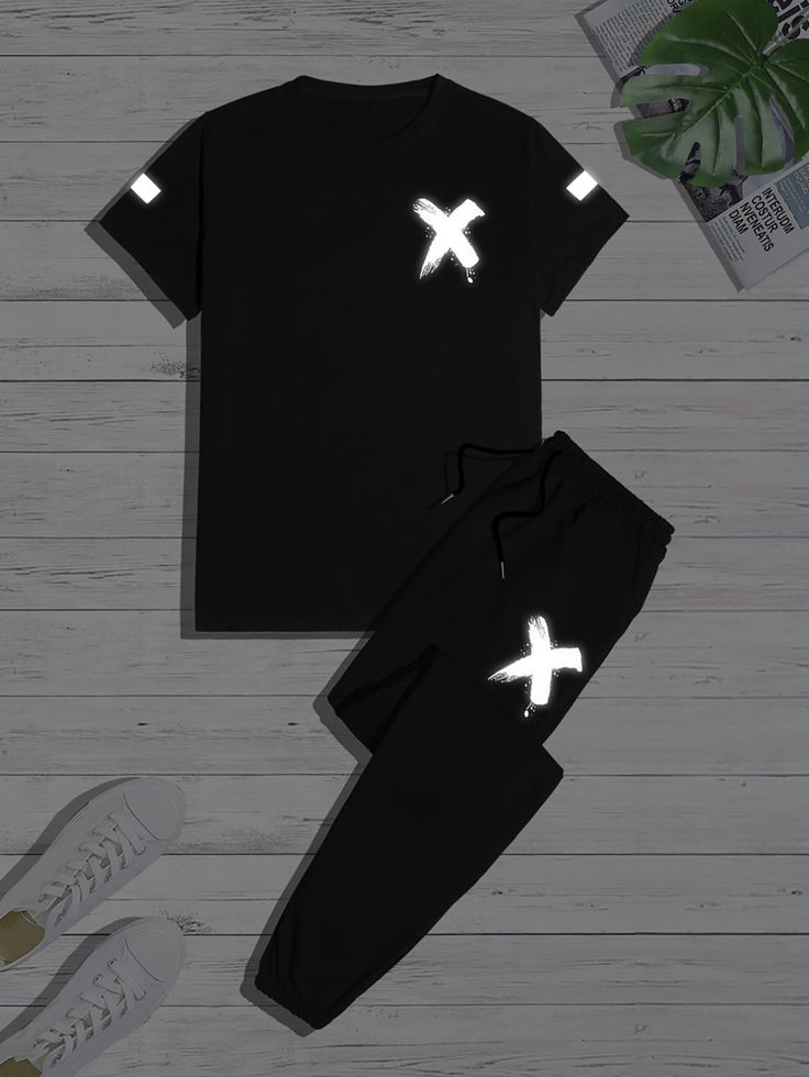 X Pocket Tracksuit - Black