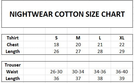 Check Pajama Cotton Nightwear