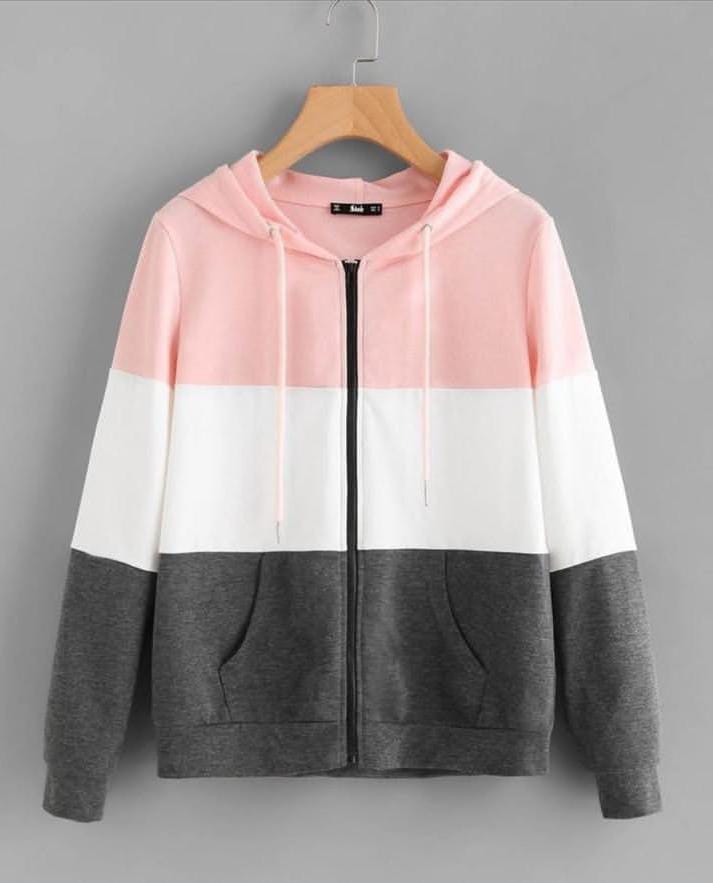 Panel Zipper Hoodie