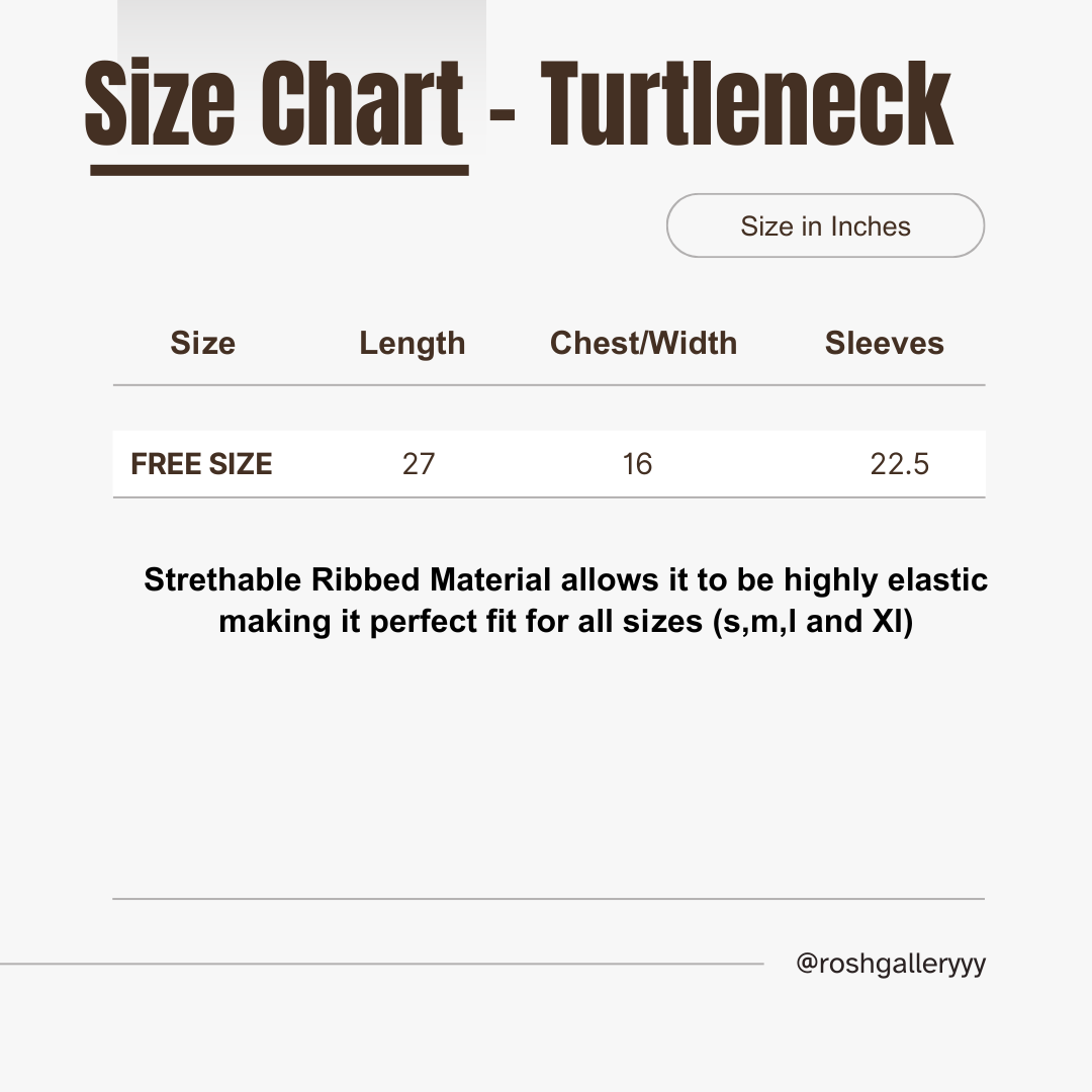White Turtle Neck for Women