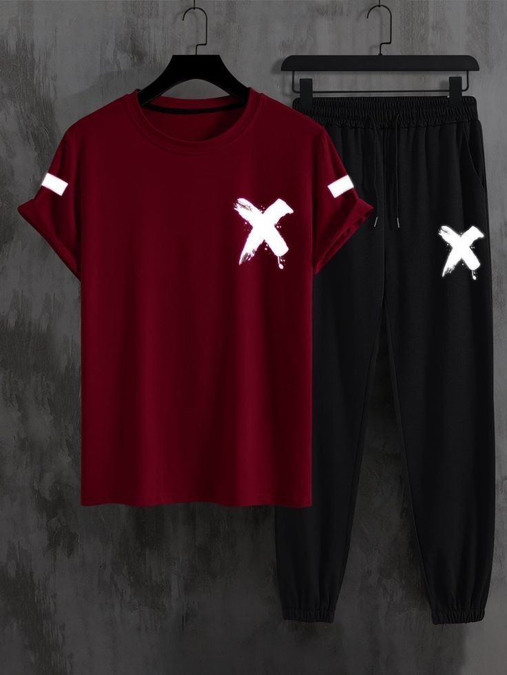 X Pocket Tracksuit - Maroon/Black