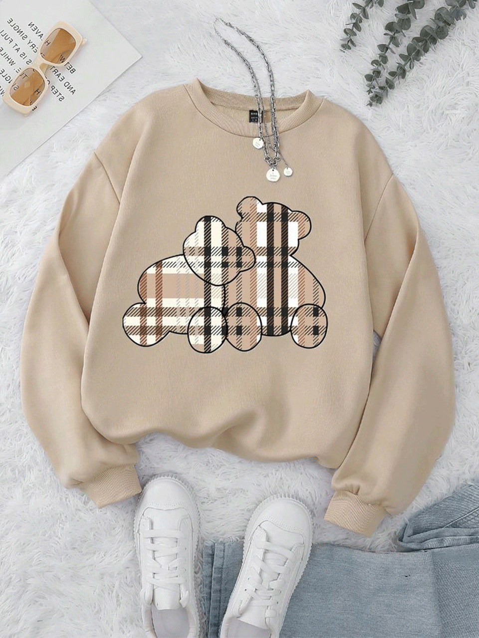 Bear Sweatshirt - Beige