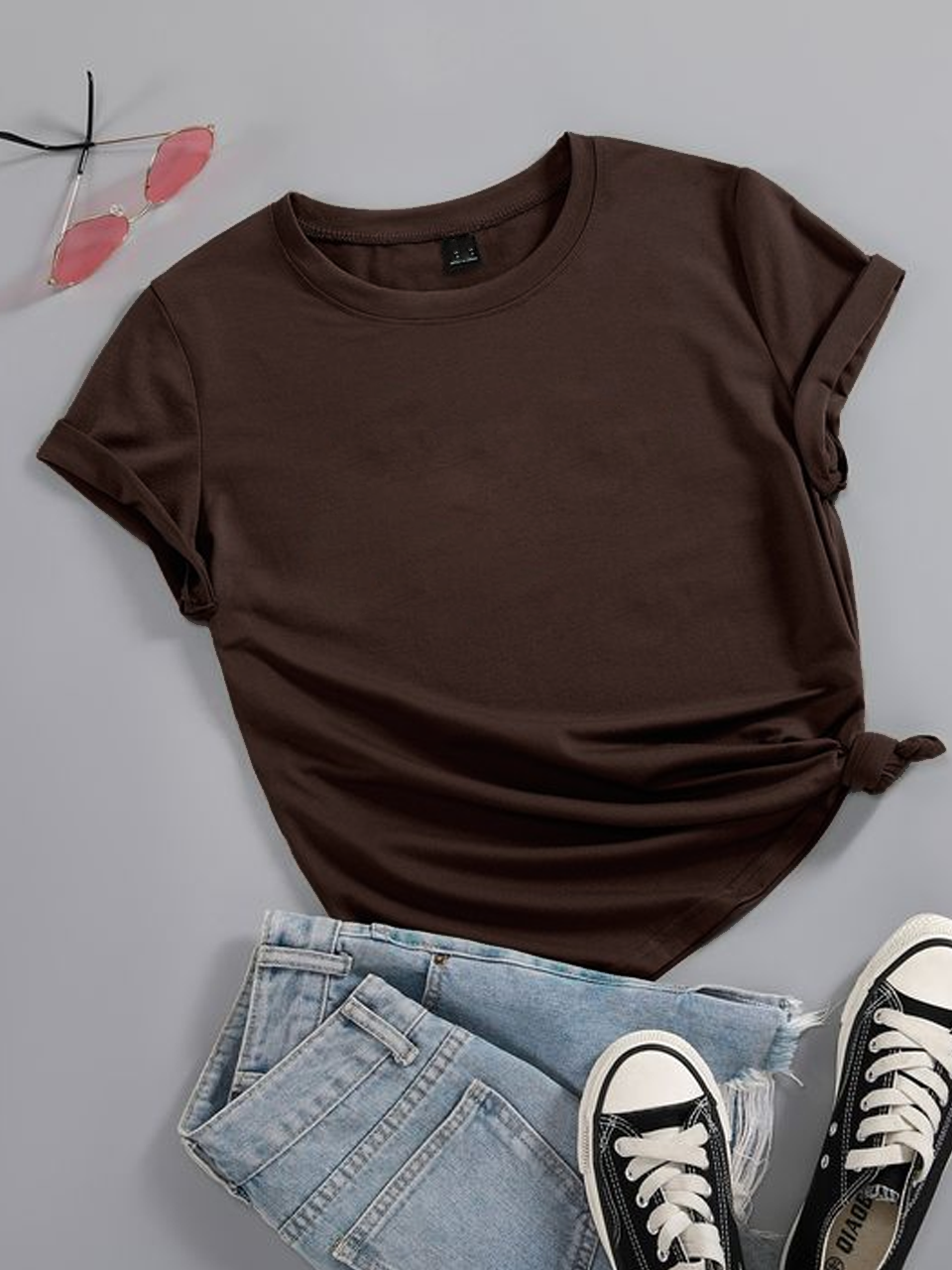 Brown Basic Tshirt