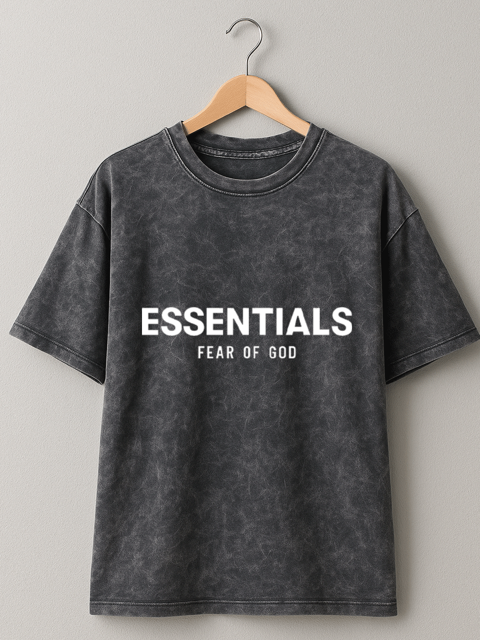 Essentials Acid Wash Grey Tshirt