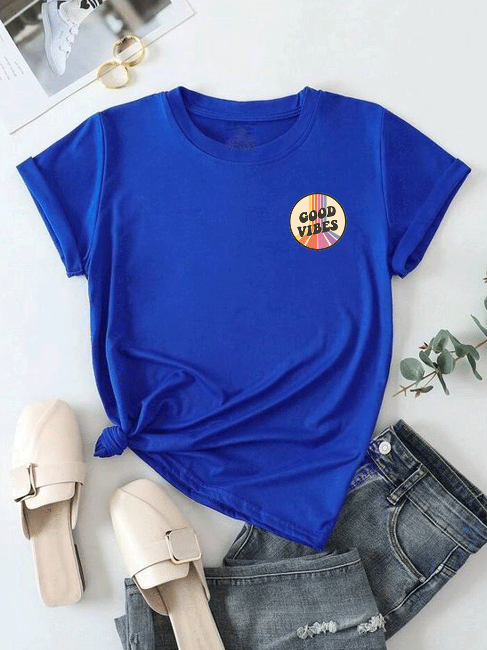 Good VIbes Tshirt - Royal Blue