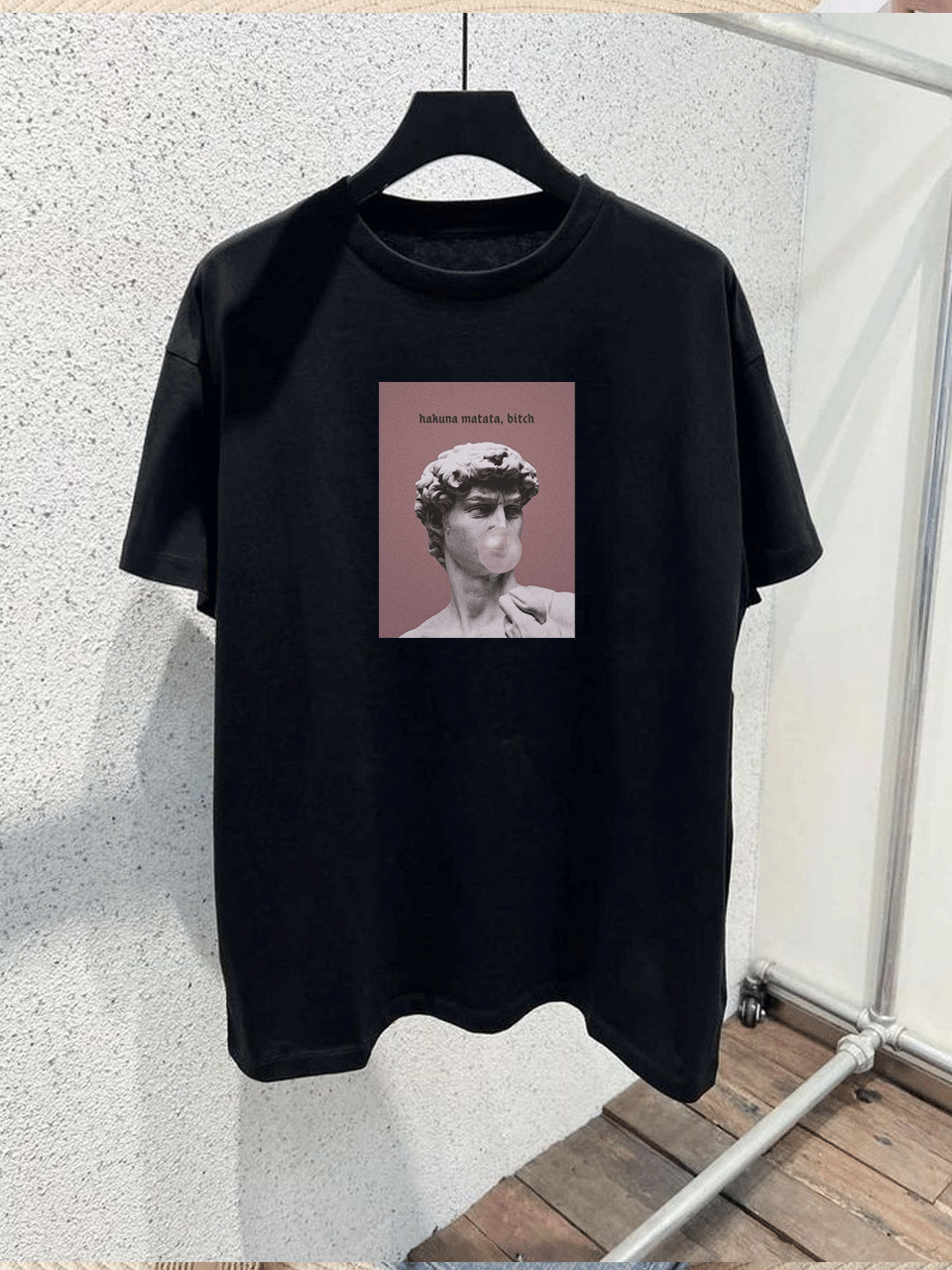 Hakuna matata Tshirt Pop Art- Black