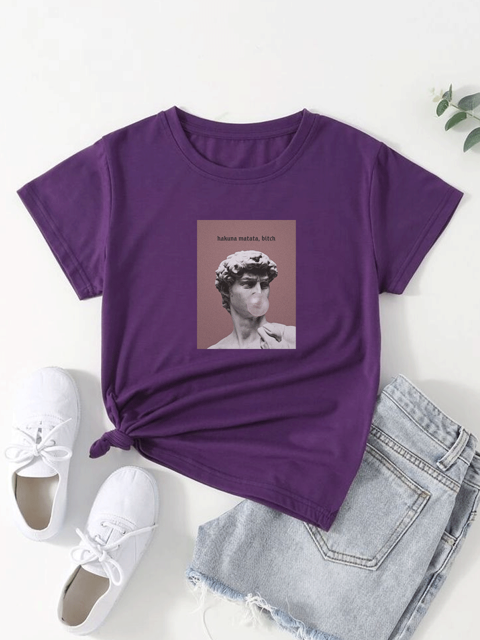 Hakuna matata Tshirt Pop Art- Purple