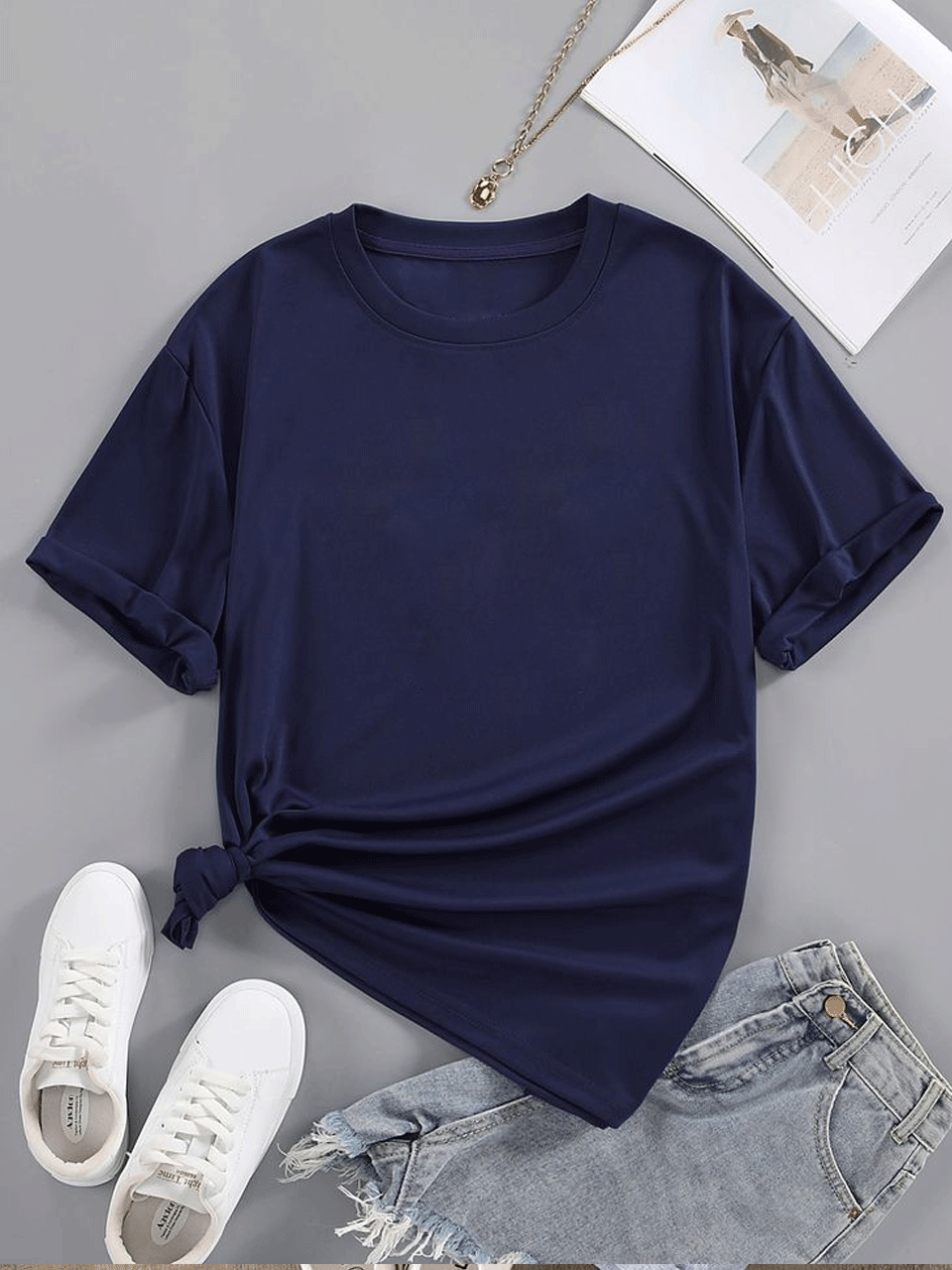 Navy Blue Basic Tshirt