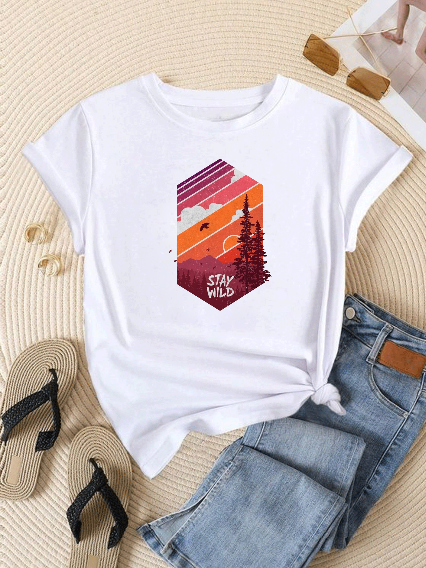 Stay Wild White Tshirt