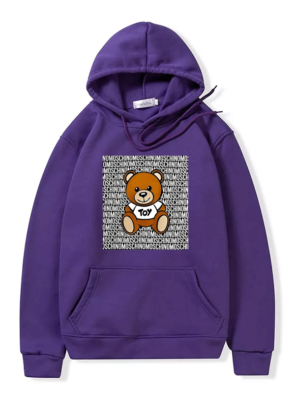 Moschino Box Hoodie Purple