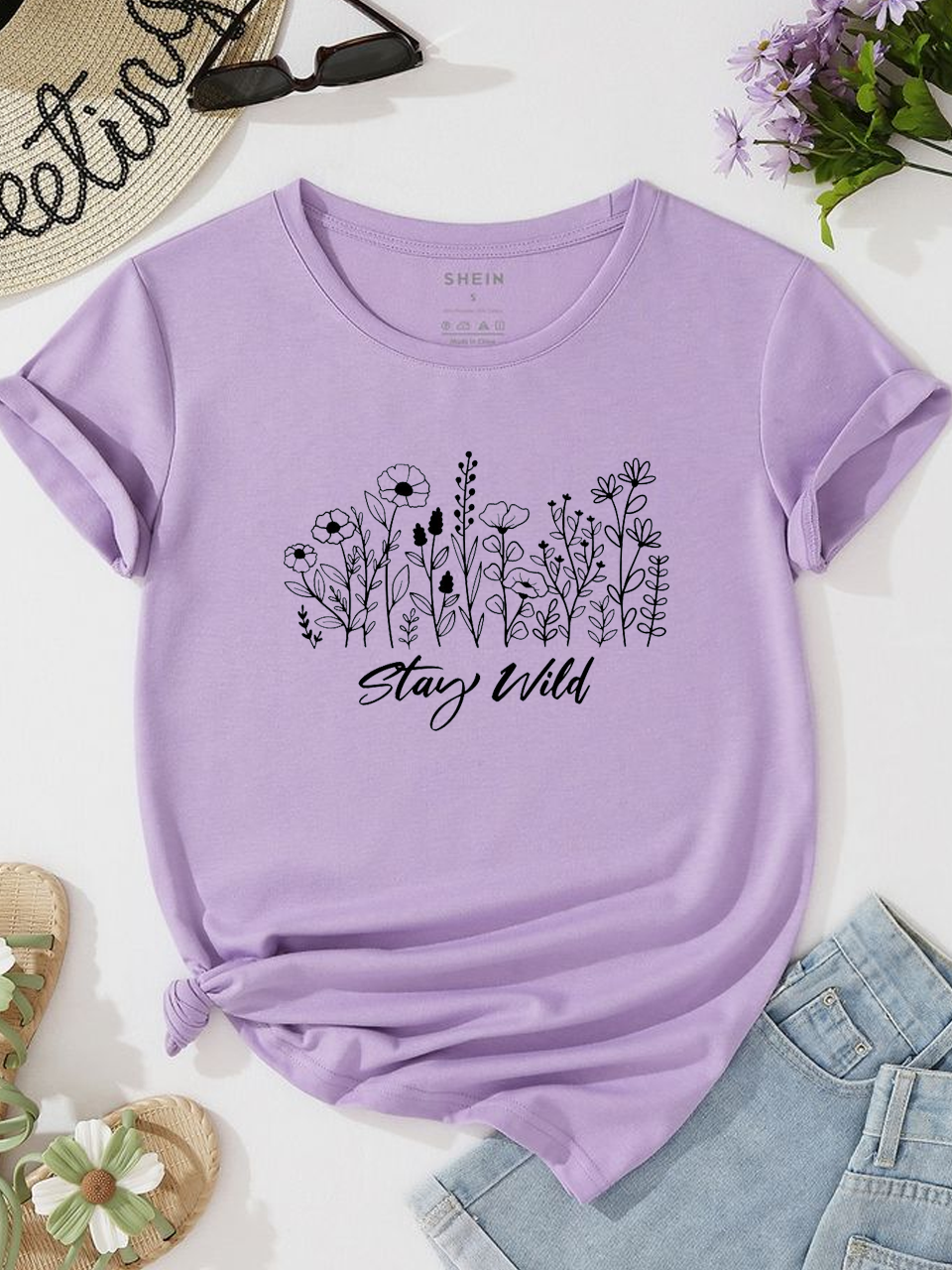 Stay Wild Tshirt - Lilac