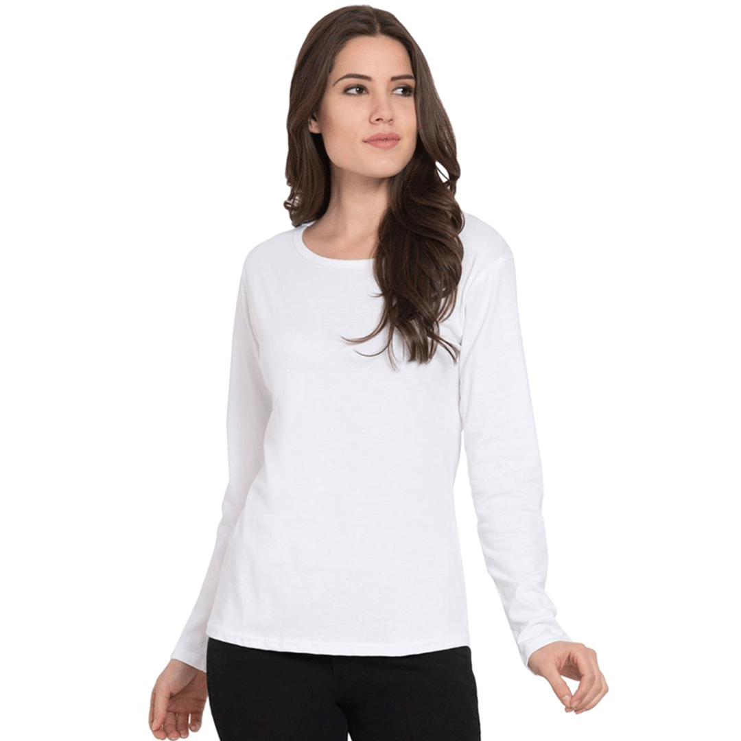 White Full Sleeve Tshirt