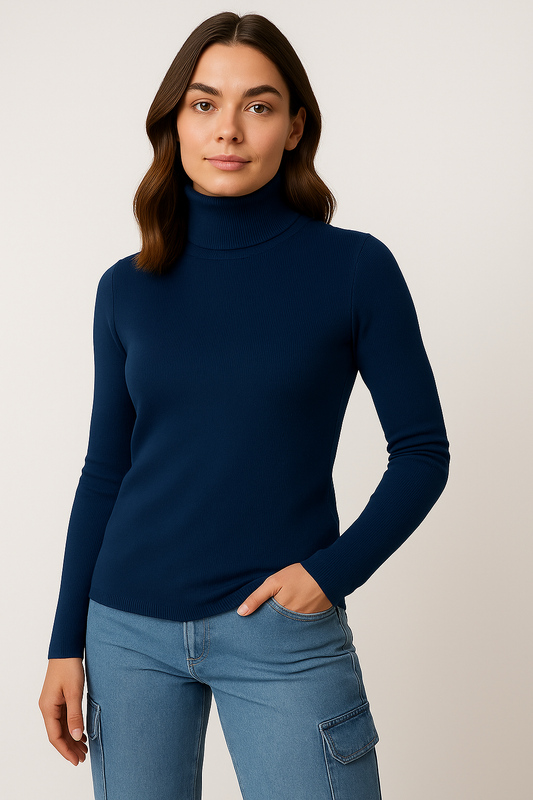 NavyTurtle Neck for Women