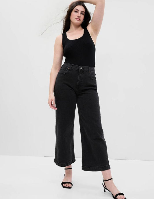 Wide Leg Jeans - Black