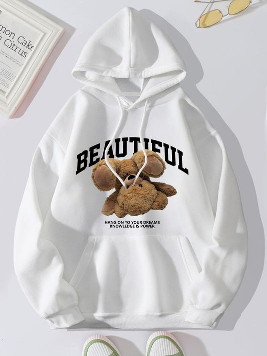 Beautiful Bear Hoodie - White