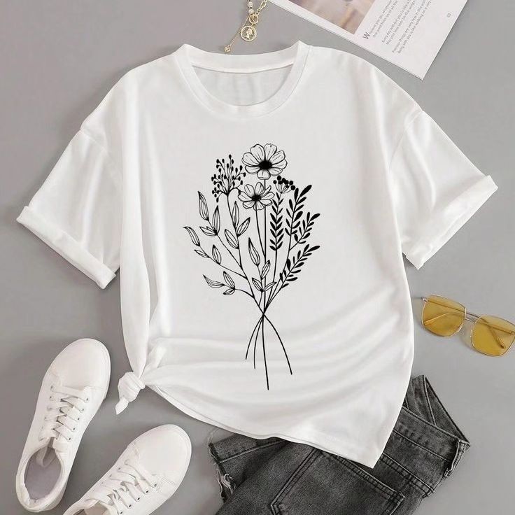 Flower Vines Tshirt - White