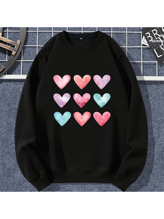 Nine Hearts Sweatshirt - Black