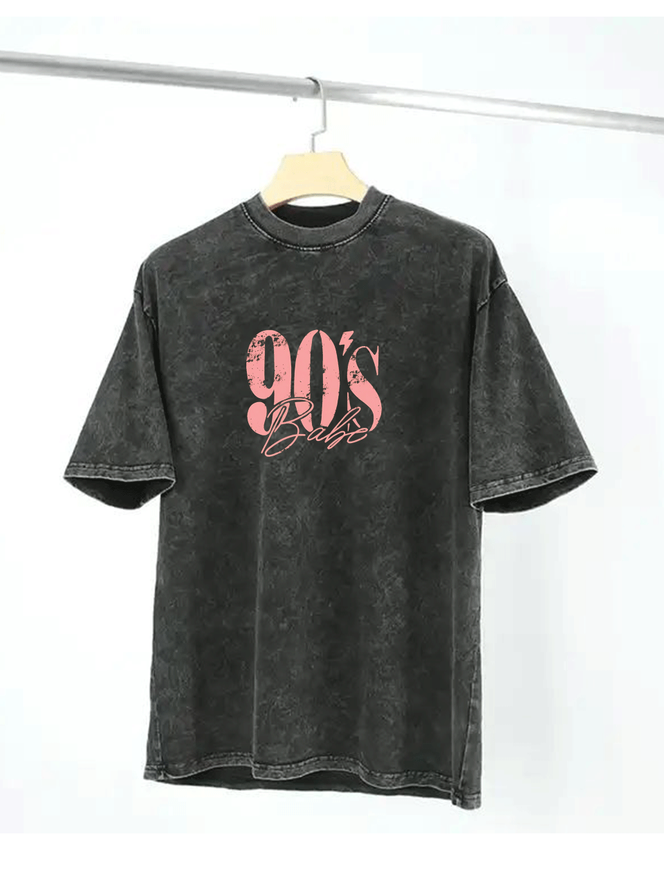 90s babe Acid Wash Grey Tshirt