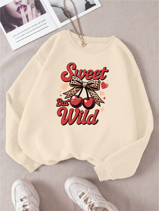 Sweet But Wild Sweatshirt - Cream