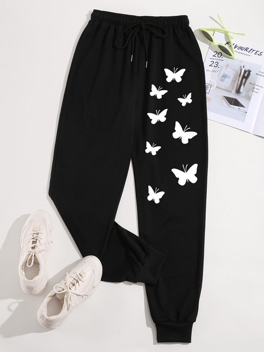 Butterflies Summer Trouser - Black