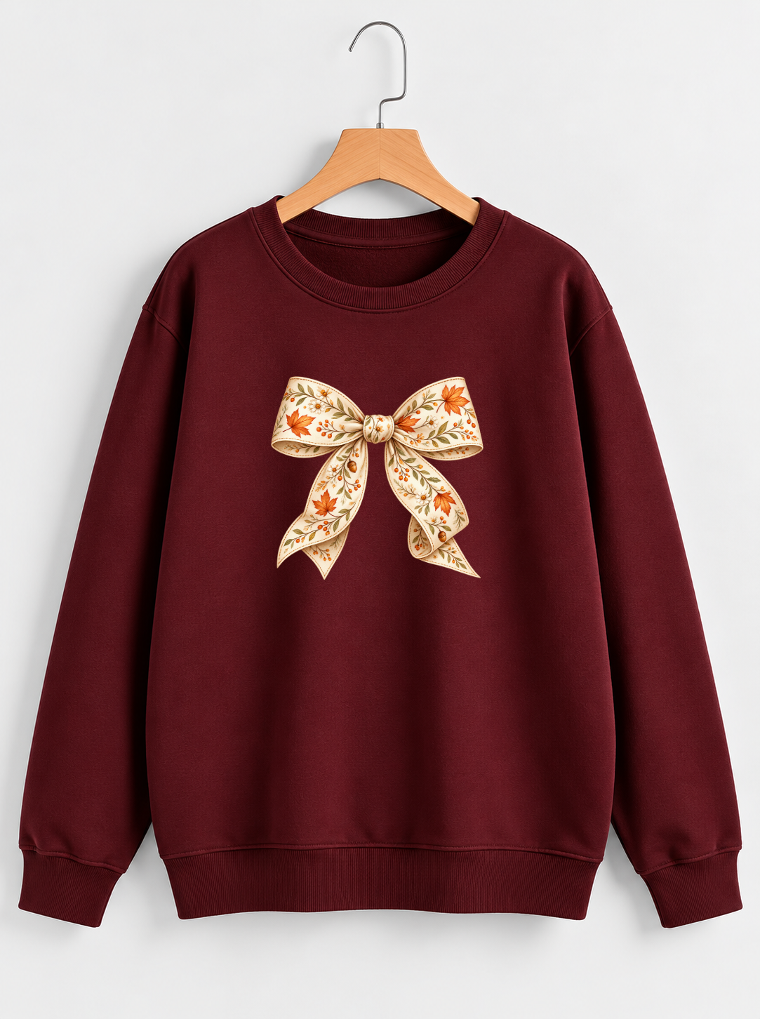 Bow Sweatshirt - Maroon