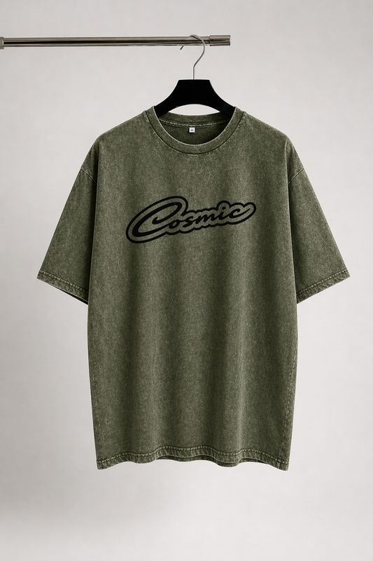 Cosmic Acid Wash Oversized T-shirt - Green