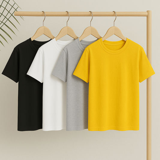 Pack of 4 Basic Tshirts - YWBG