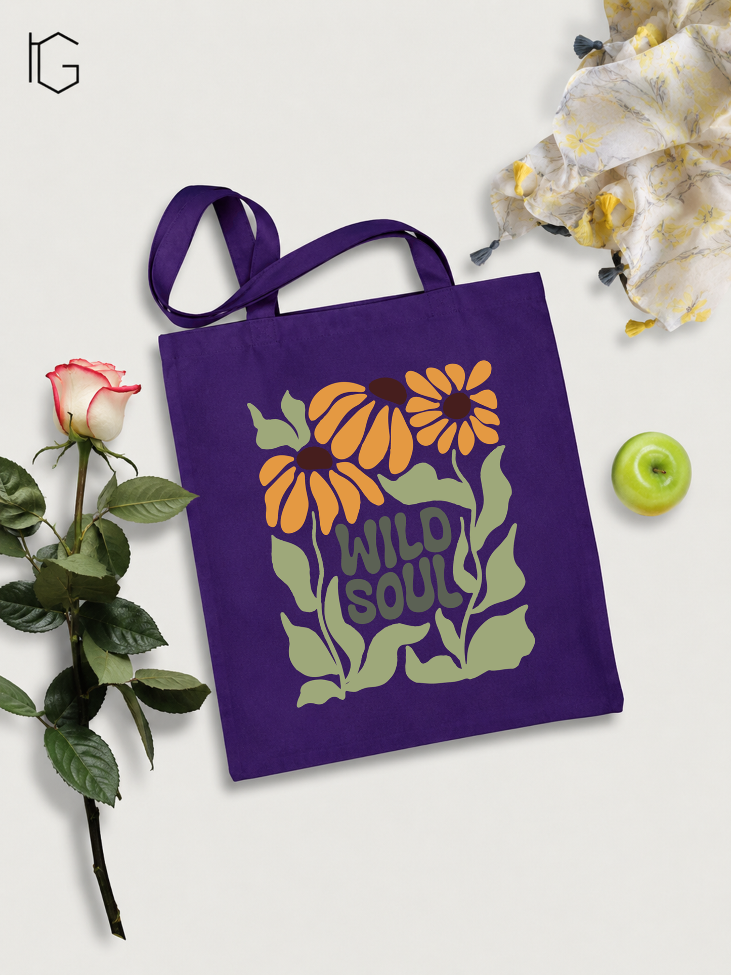 Wild Soul Canvas Tote Bag - Purple