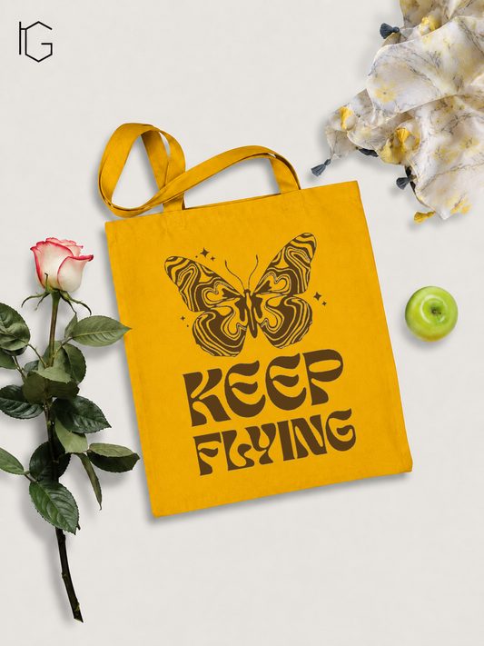 Keep Flying Canvas Open Tote Bag - Bright Yellow