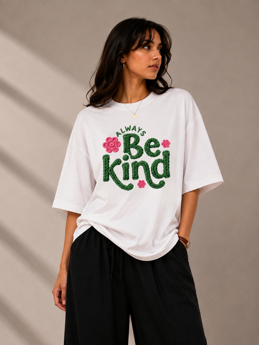 Be Kind Oversized Tshirt - White