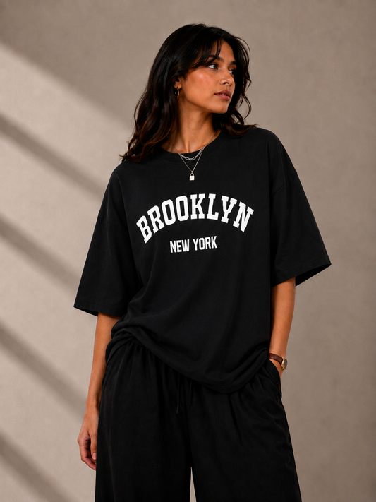 Brooklyn Oversized Tshirt - Black