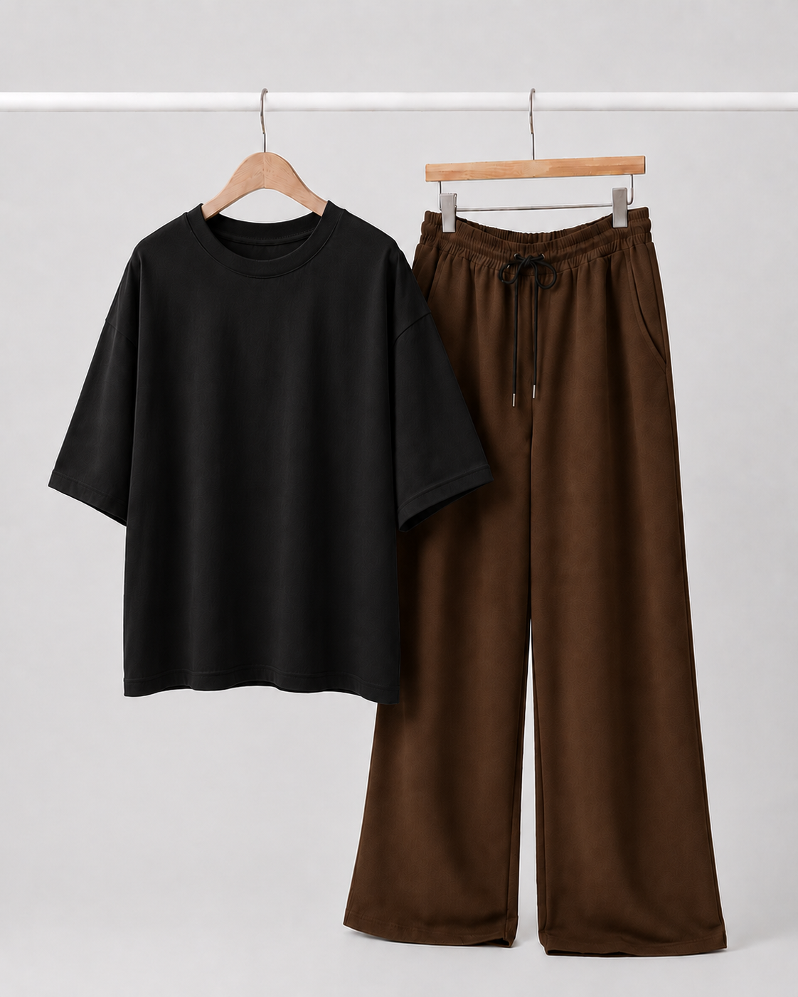 Oversized Comfort Matching Set (Brown & Black)