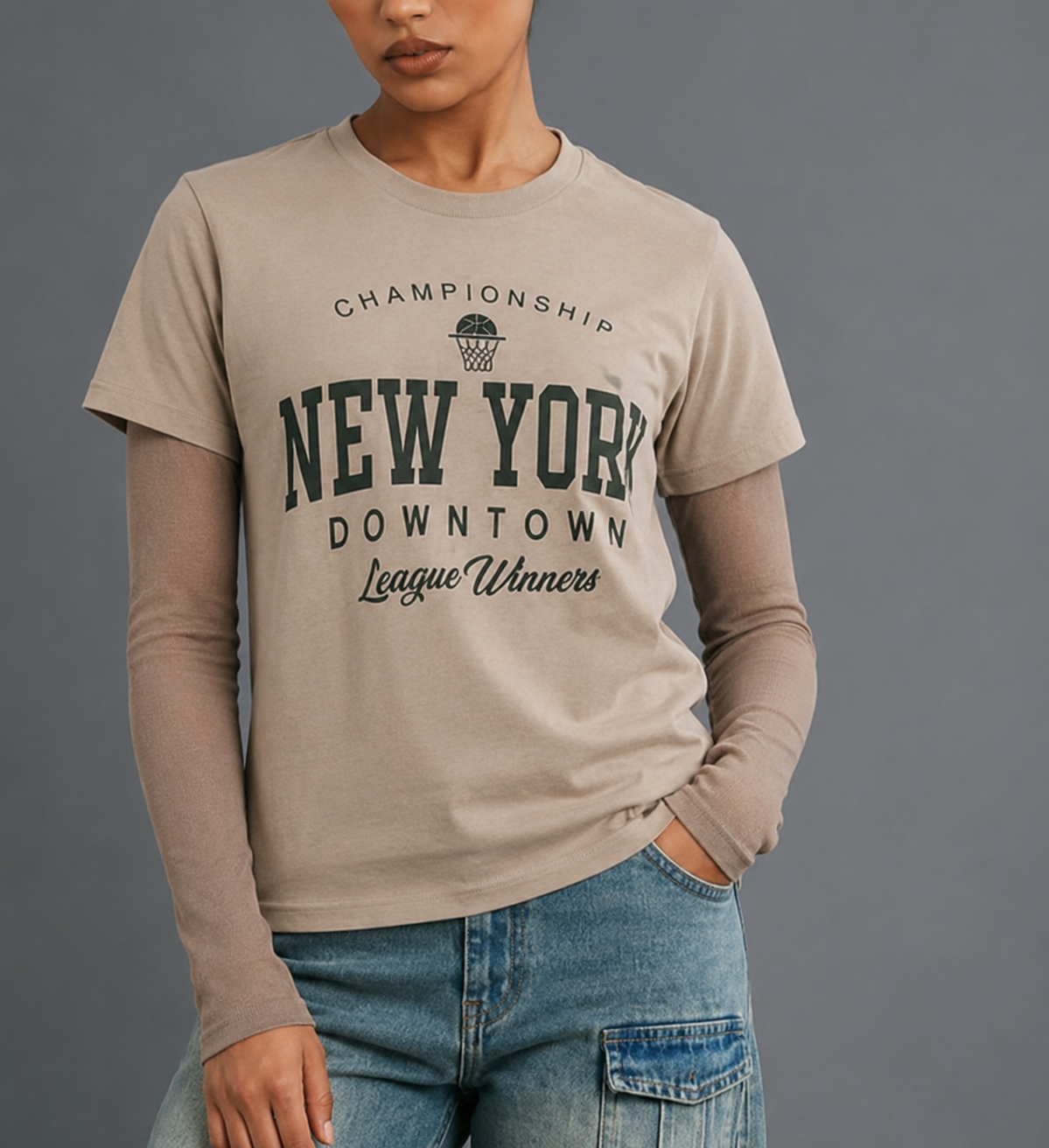New York Downtown Tshirt - Skin