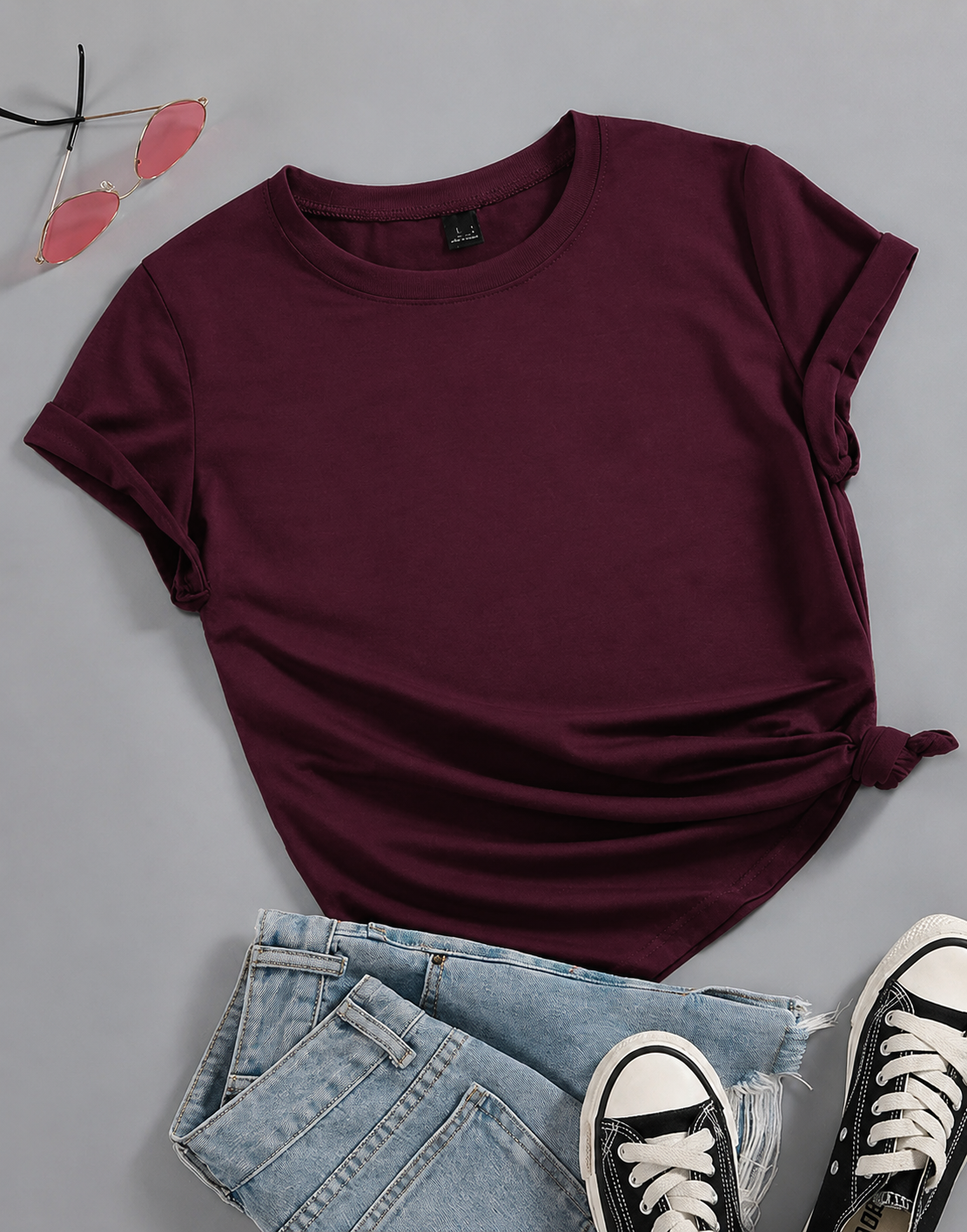 Maroon Basic Tshirt
