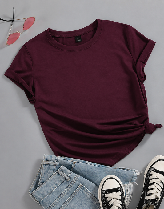 Maroon Basic Tshirt
