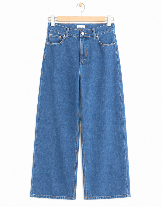 Wide Leg Jeans - Ice Blue