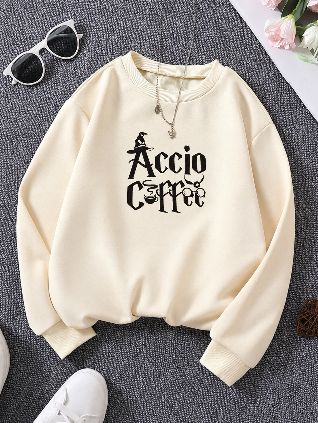Accio Coffee Sweatshirt - Cream